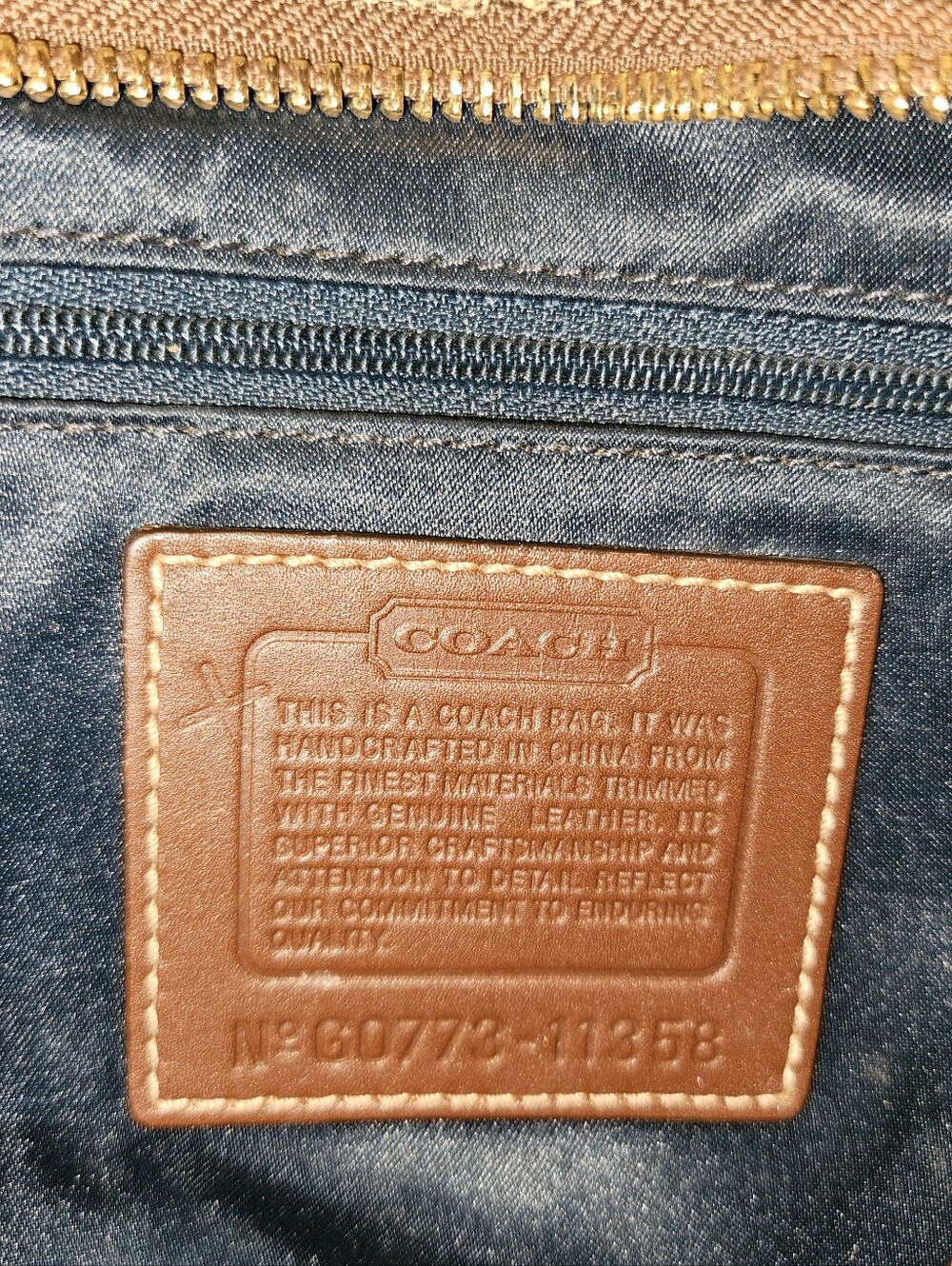 Coach Patchwork Signature Tote Brown Leather Canvas Shoulder Bag - Picture 5 of 7
